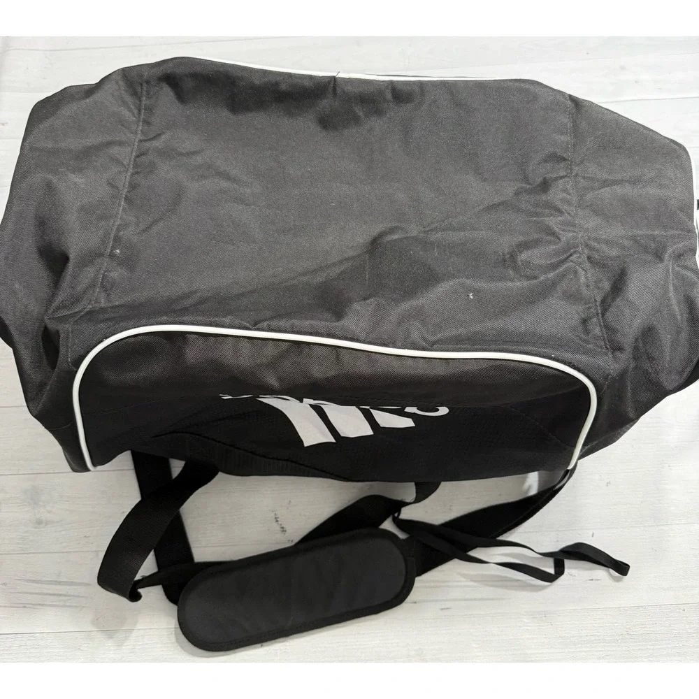 Adidas black‎ and white medium size duffel bag